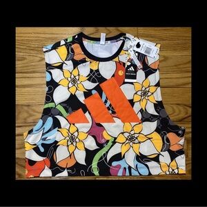 Adidas x Rich Mnisi Limited Edition Training Crop Tee, Unisex Sz XL New!